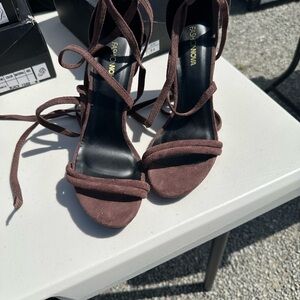 Fashion Nova Women's Brown Strappy Heels